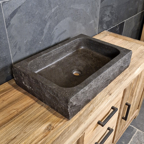 Waschtisch | Blaustein grob | Naturstein | 60 x 40 oder 90 x 45 cm