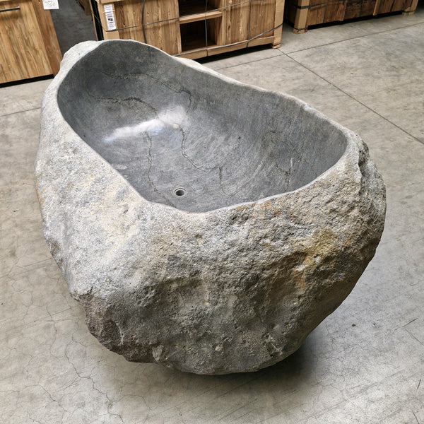 Vrijstaande badkuip | Riviersteen | 226 x 130 x 80 cm