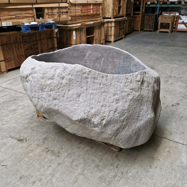 Badewanne freistehend | Flussstein | 180 x 134 x 70 cm