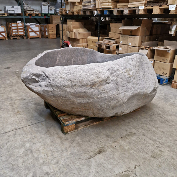 Badewanne freistehend | Flussstein | 180 x 134 x 70 cm