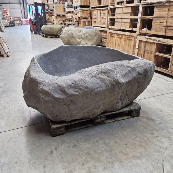 Badewanne freistehend | Flussstein | 180 x 134 x 70 cm