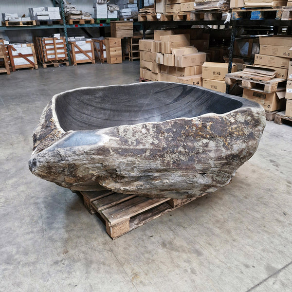 Vrijstaand ligbad | Riviersteen | 160 x 140 x 70 cm