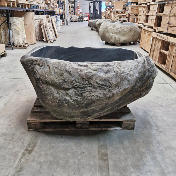 Vrijstaand ligbad | Riviersteen | 160 x 140 x 70 cm