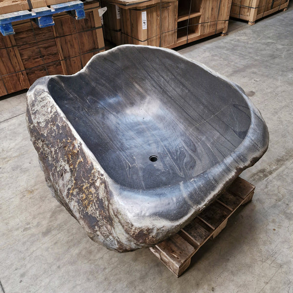 Vrijstaand ligbad | Riviersteen | 160 x 140 x 70 cm