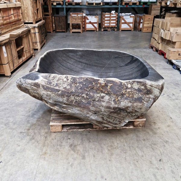 Vrijstaand ligbad | Riviersteen | 160 x 140 x 70 cm