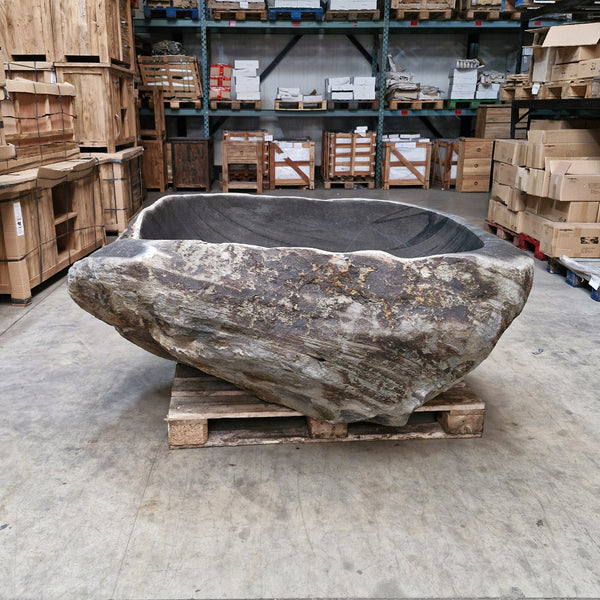 Vrijstaand ligbad | Riviersteen | 160 x 140 x 70 cm