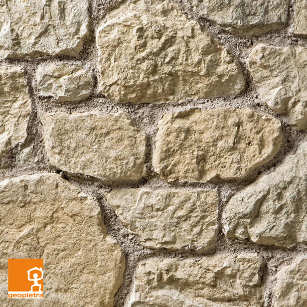 Naturstein Wandverblender BOTTICINO von GEOPIETRA, schöne beige Verblender für Wandgestaltung, detailreiche Oberfläche.