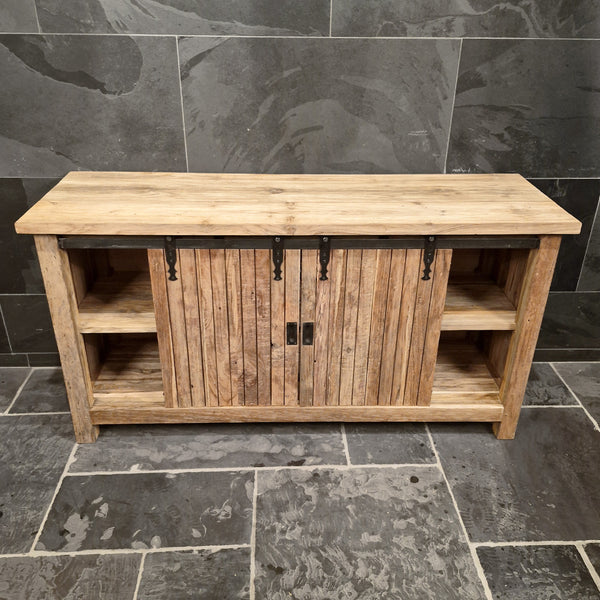 Onderkast voor de badkamer | Recyceltes teak | Onderkast voor wastafel met karakter