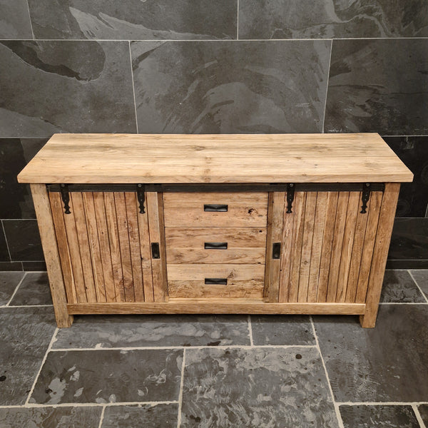 Onderkast voor de badkamer | Recyceltes teak | Onderkast voor wastafel met karakter