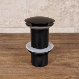 WASTE PopUp | Schwarz matt | Waschbecken - mit Raumsparsiphon - Badgestaltung