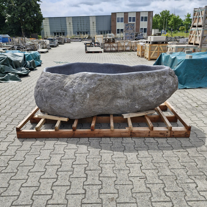 Vrijstaande badkuip | Riviersteen | 220 x 150 x 67 cm