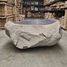Badewanne freistehend | Flussstein | 200 x 135 x 78 cm - Badgestaltung