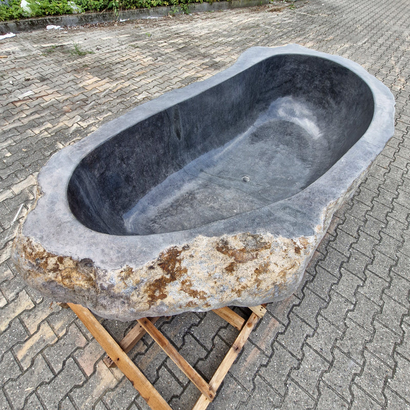 Badewanne freistehend | Flussstein | 273 x 130 x 76 cm