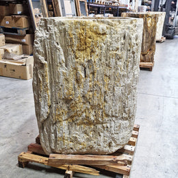 Standwaschbecken Versteinertes Holz | 60 x 66 x 90 cm mit Unteranschluss | Q13 - Badgestaltung