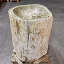 Standwaschbecken Versteinertes Holz | 60 x 66 x 90 cm mit Unteranschluss | Q13