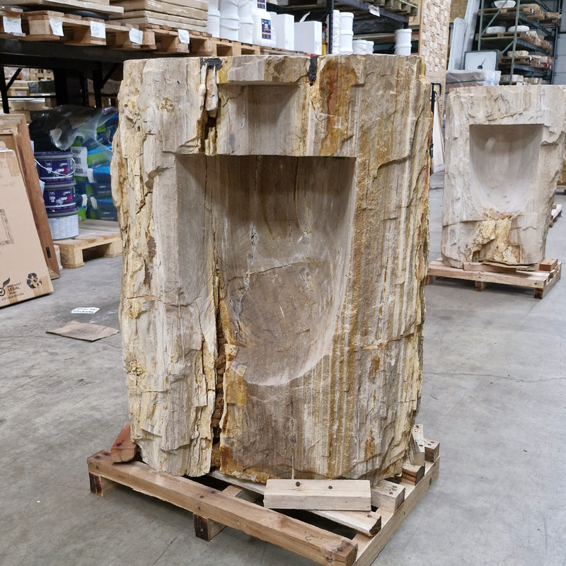 Standwaschbecken Versteinertes Holz | 69 x 46 x 90 cm | Q14 - Badgestaltung