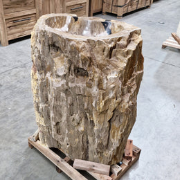 Standwaschbecken Versteinertes Holz | 69 x 46 x 90 cm | Q14 - Badgestaltung