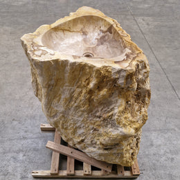 Standwaschbecken Versteinertes Holz | 82 x 60 x 90 cm | Q2 - Badgestaltung