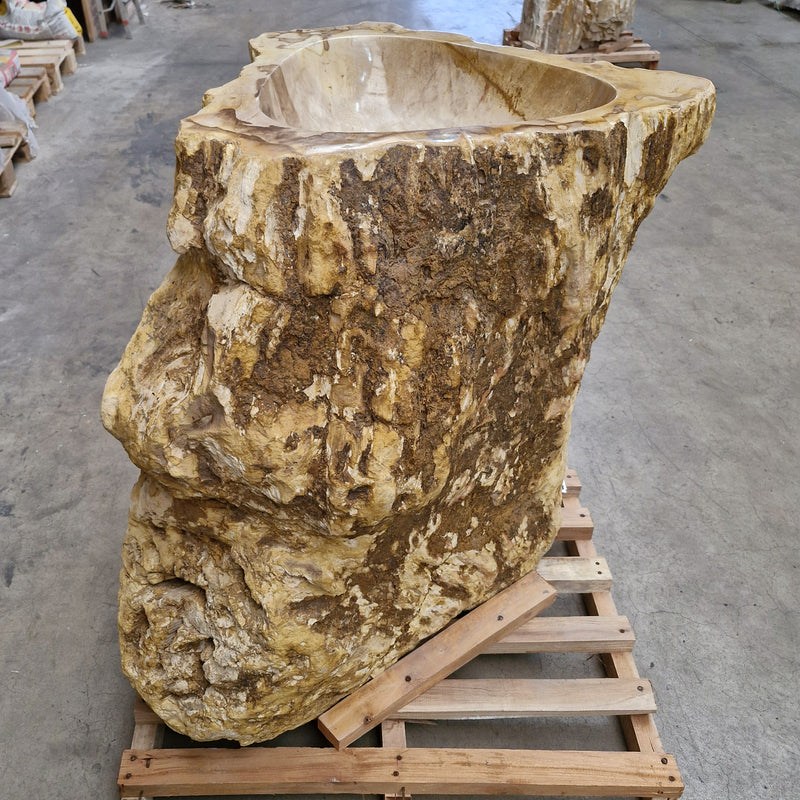 Standwaschbecken Versteinertes Holz | 82 x 60 x 90 cm | Q2 - Badgestaltung