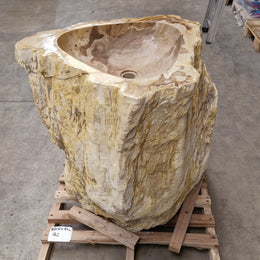 Standwaschbecken Versteinertes Holz | 82 x 60 x 90 cm | Q2 - Badgestaltung
