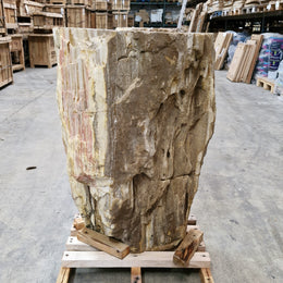 Standwaschbecken Versteinertes Holz | 60 x 39 x 90 cm | Q7 - Badgestaltung