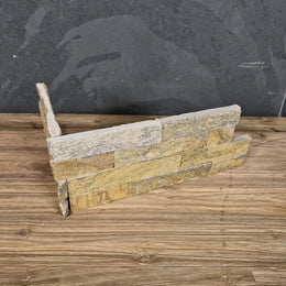 Naturstein Verblender | QUARZIT YELLOW - ca. 15 x 15-20 cm - Muster
