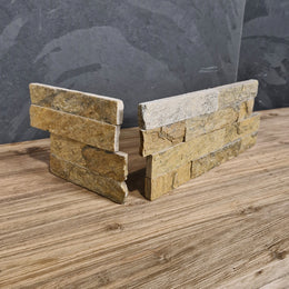 Naturstein Verblender | QUARZIT YELLOW - ca. 15 x 15-20 cm - Muster