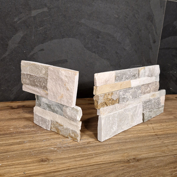 Naturstein Verblender | Quarzit mit Block