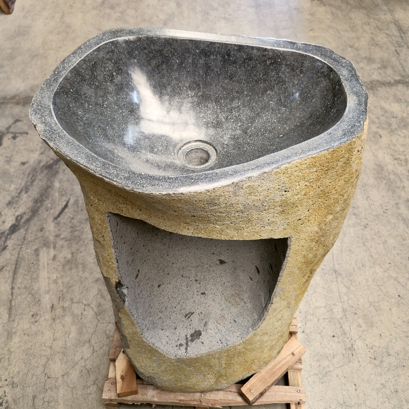 Standwaschbecken Flussstein | 55 x 40 x 90 cm | R9 | 55 x 40 x 90 cm | Badgestaltung