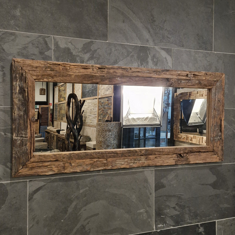 Wandspiegel | Railwood | Mit Farbe im Holz