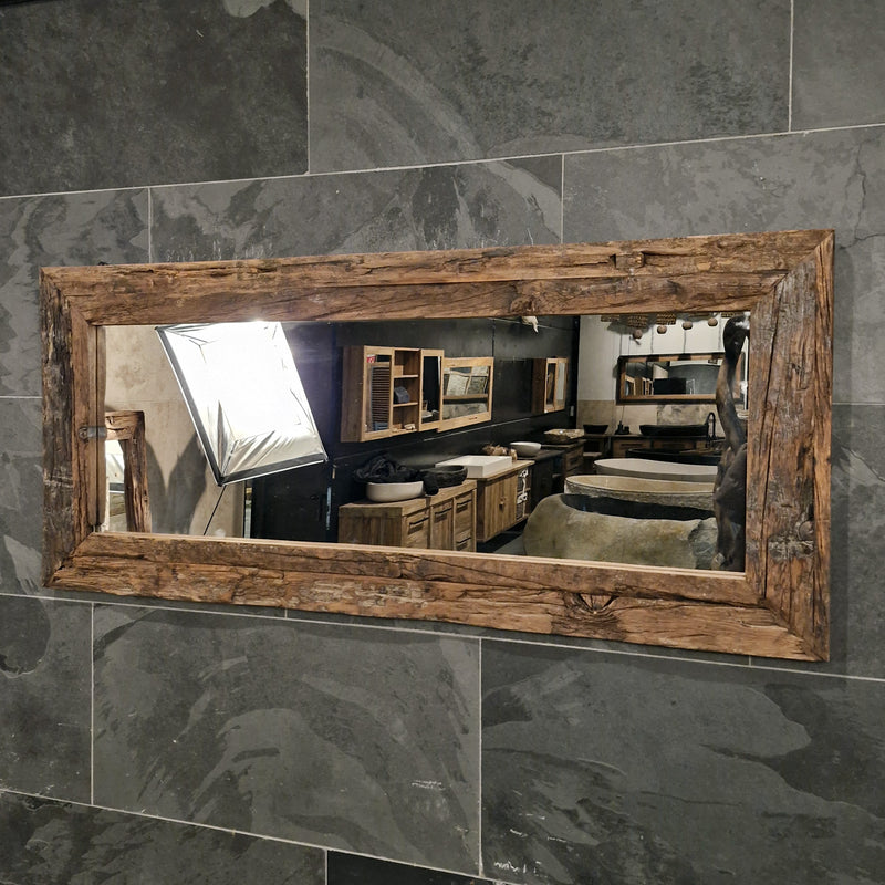 Wandspiegel | Railwood | Mit Farbe im Holz