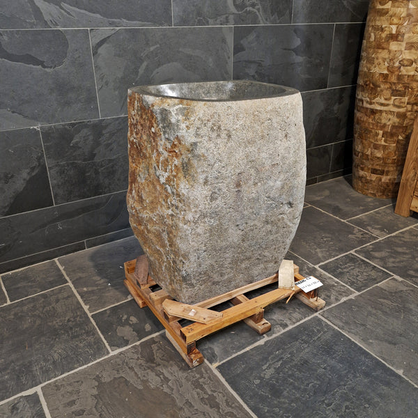 Standwaschbecken Flussstein | 65 x 50 x 88 cm | C3