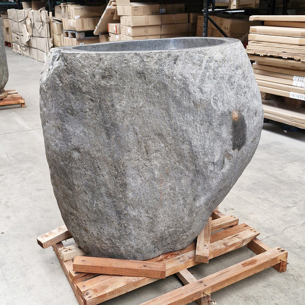 Staande wastafel riviersteen | 87 x 69 x 92 cm | F3