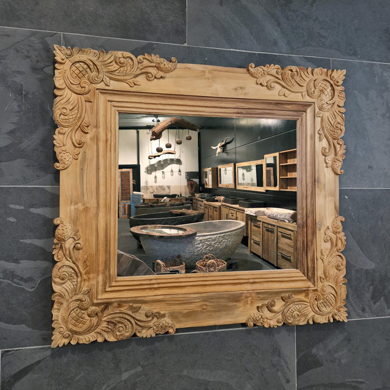 Wandspiegel Badspiegel | S 1-7 | Recyceltes Teakholz | Verschiedene Größen - Badgestaltung