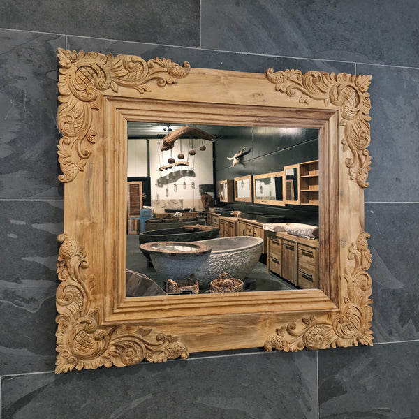 Wandspiegel Badspiegel | S 1-7 | Recyceltes Teakholz | Verschiedene Größen