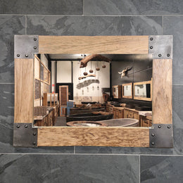 Wandspiegel Badspiegel | S 1-11 | Recyceltes Teakholz | Verschiedene Größen - Badgestaltung