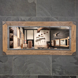 Wandspiegel Badspiegel | S 1-11 | Recyceltes Teakholz | Verschiedene Größen - Badgestaltung