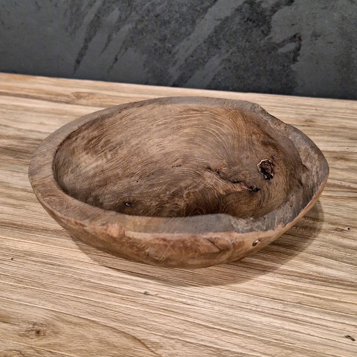 Deko-Schale aus Teakholz in verschiedenen Größen, rechteckig mit 20x7 cm, für Badgestaltung, natürliche Holzoptik