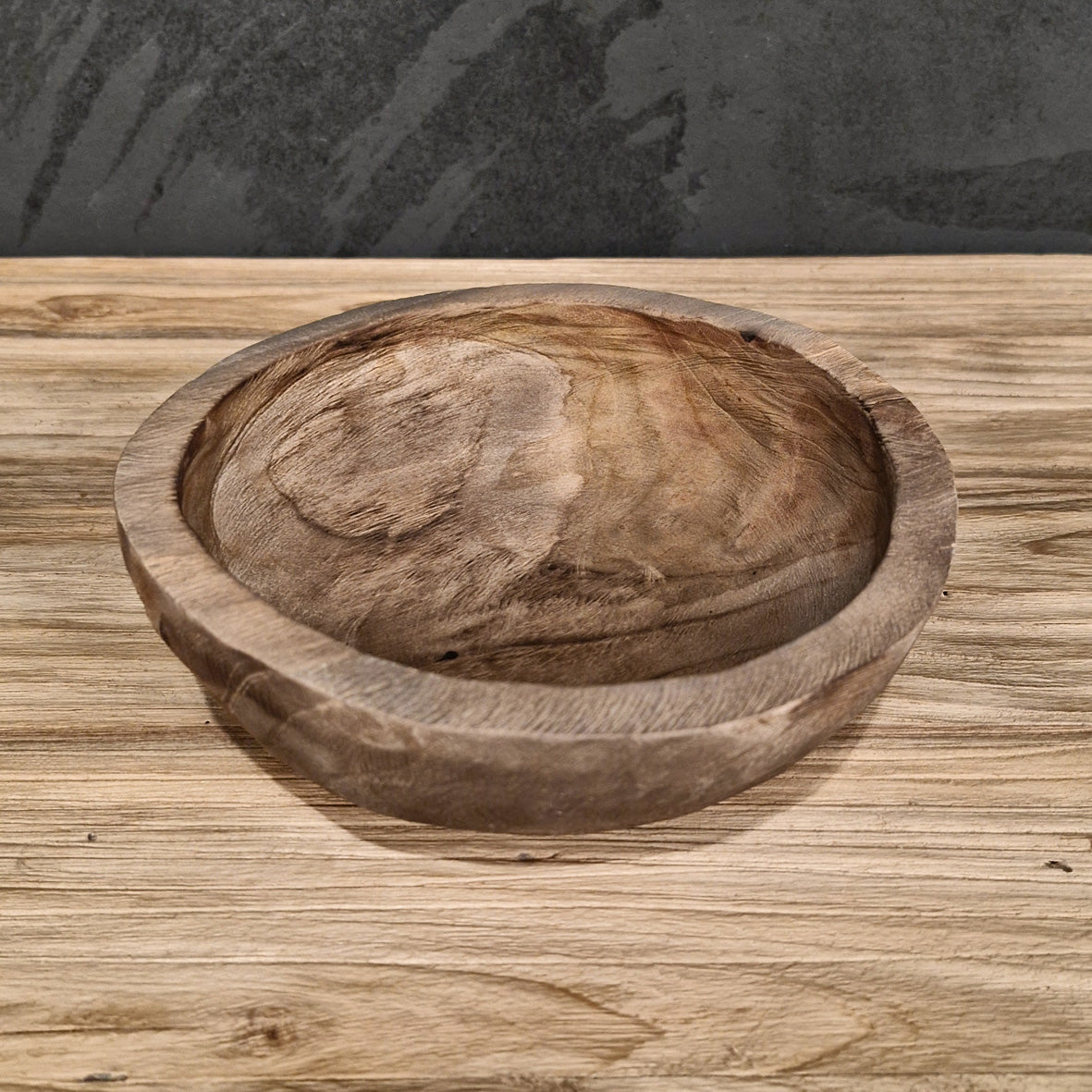 Deko-Schale aus Teakholz in verschiedenen Größen, rechteckiges Design, ideal für Badgestaltung, braune Holzoptik