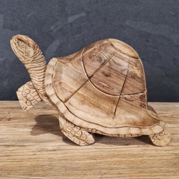 Deko Schildkröte| Recyceltem Teakholz |
