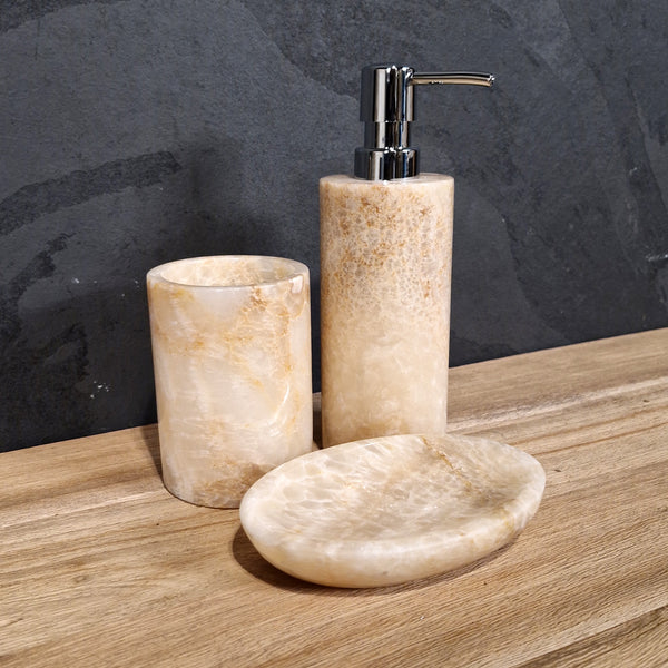 Beiger Onyx | Gerade | 3-teiliges Set