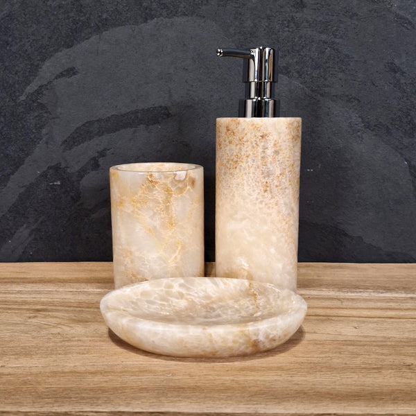 Beiger Onyx | Gerade | 3-teiliges Set