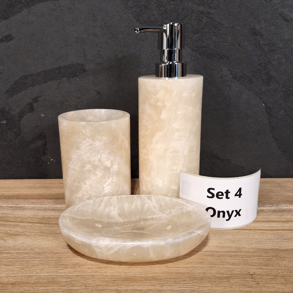 Beiger Onyx | Gerade | 3-teiliges Set