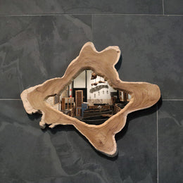 Wandspiegel Badspiegel | Nr. 3 - 24 | Recyceltes Teakholz | Verschiedene Größen - Nr. 14 - 71 x 57 x 4 cm