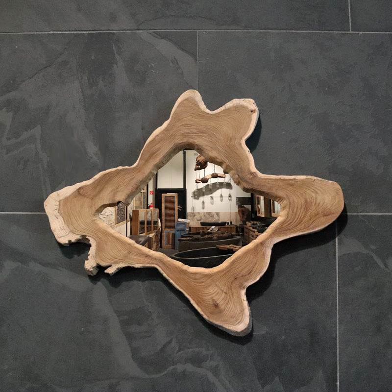 Wandspiegel Badspiegel | Nr. 3 - 24 | Recyceltes Teakholz | Verschiedene Größen - Nr. 14 - 71 x 57 x 4 cm