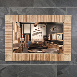 Wandspiegel Badspiegel | S 1-11 | Recyceltes Teakholz | Verschiedene Größen - Badgestaltung