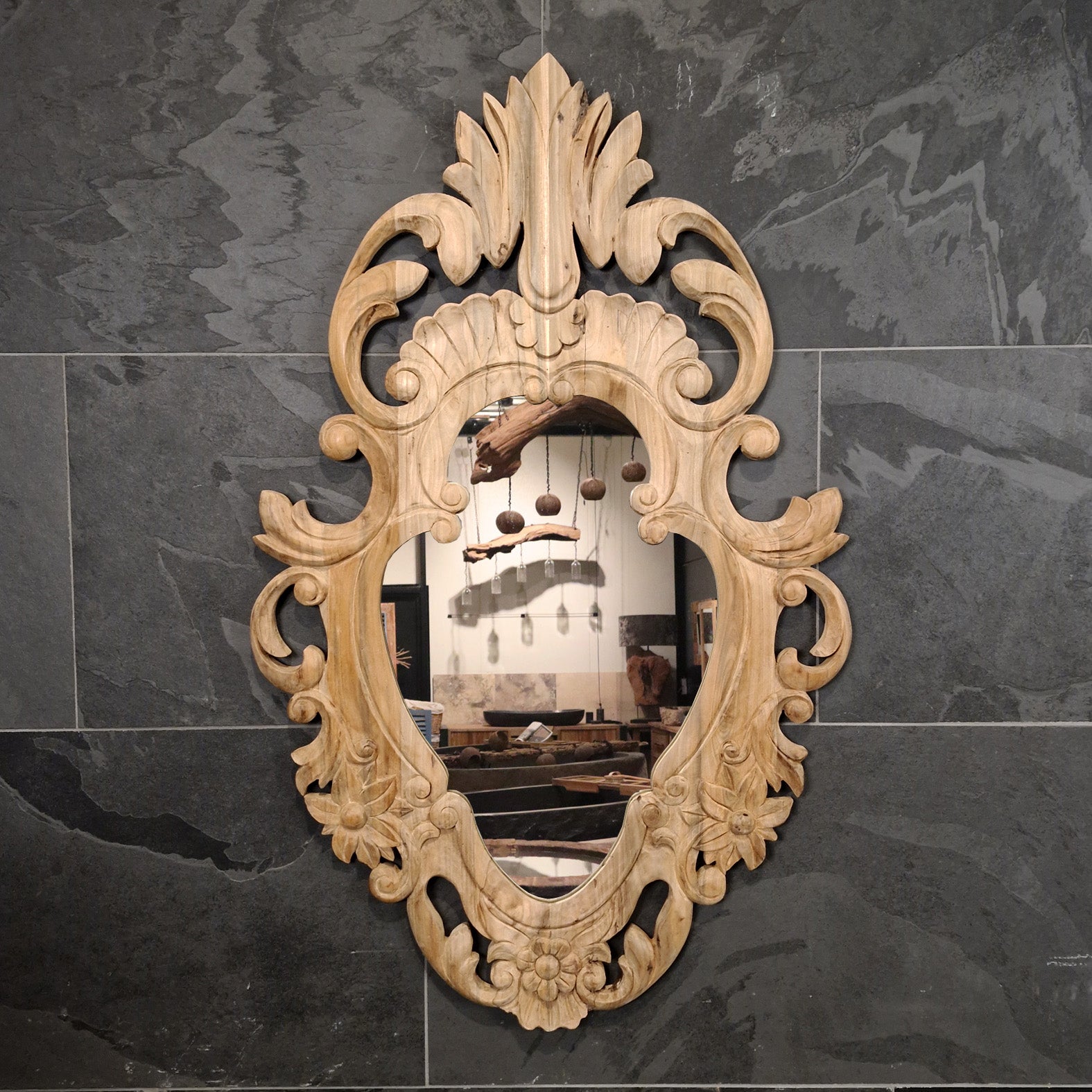 Wandspiegel Badspiegel | S 1-11 | Recyceltes Teakholz | Verschiedene Größen - Badgestaltung