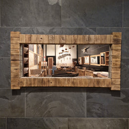 Spiegel | Teakholz | Einzelstück | 154 x 81 x 8 cm - Badgestaltung