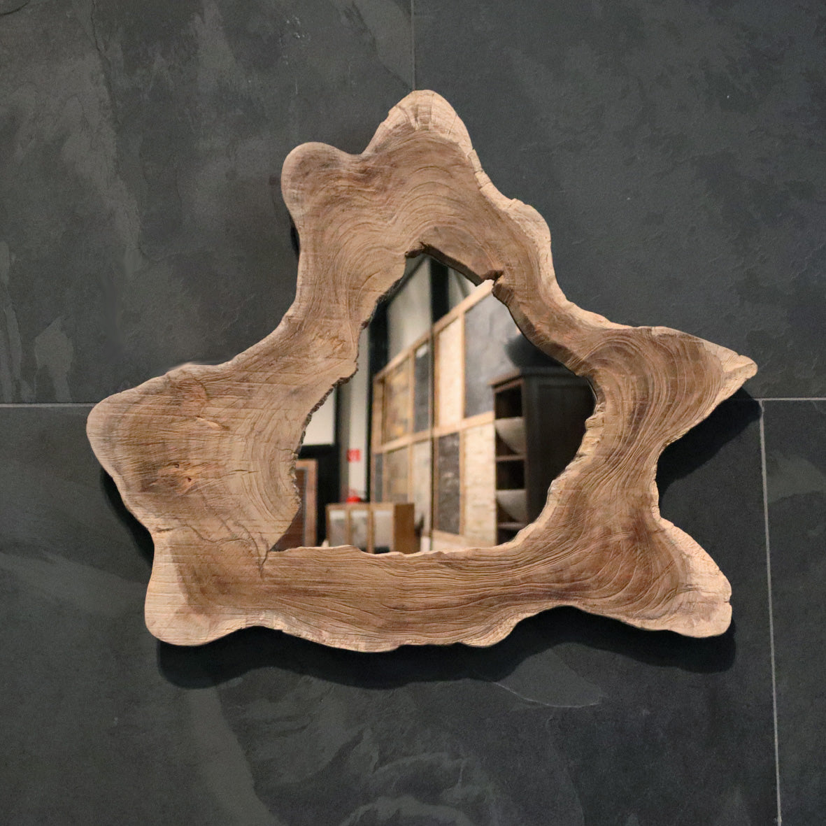 Wandspiegel Badspiegel | Nr. 3 - 24 | Recyceltes Teakholz | Verschiedene Größen - Badgestaltung