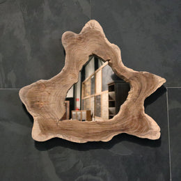 Wandspiegel Badspiegel | Nr. 3 - 24 | Recyceltes Teakholz | Verschiedene Größen - Badgestaltung